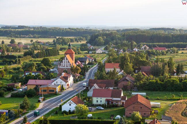 Rogoz, panorama wsi, EU, PL, Warm-Maz. Lotnicze.